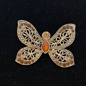Gold Tone Butterfly Pin